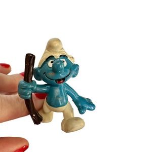 Rare Vintage Tracker Smurf Figure Schleich 1983